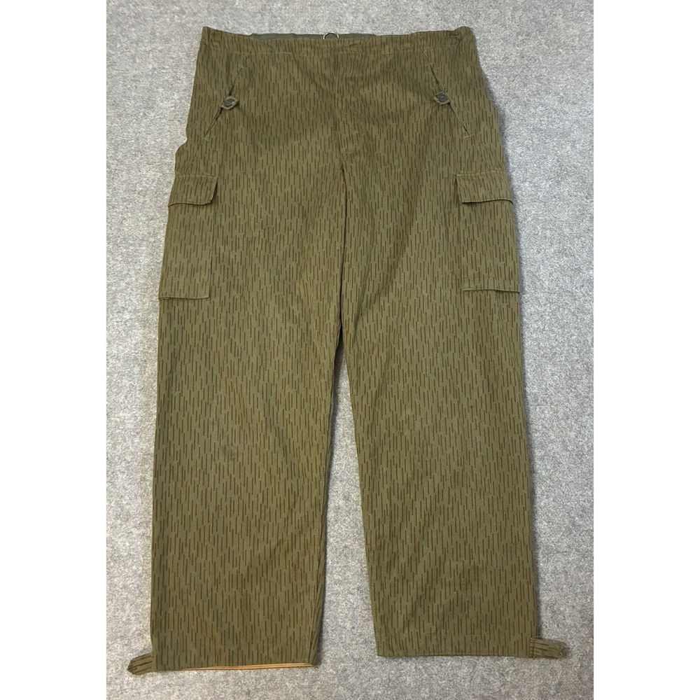 Vintage 60s East German Strichtarn Military Cargo Pants Size 36x28 Raindrop Camo
